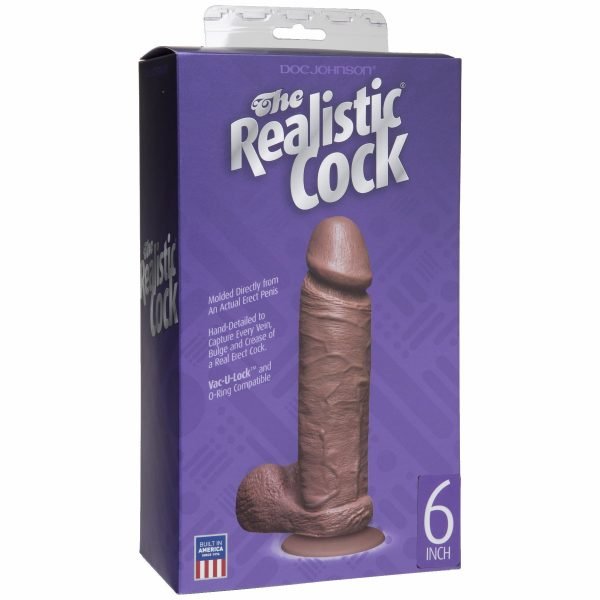 Realistic Cock, Mulatto, 6 inch - Image 3